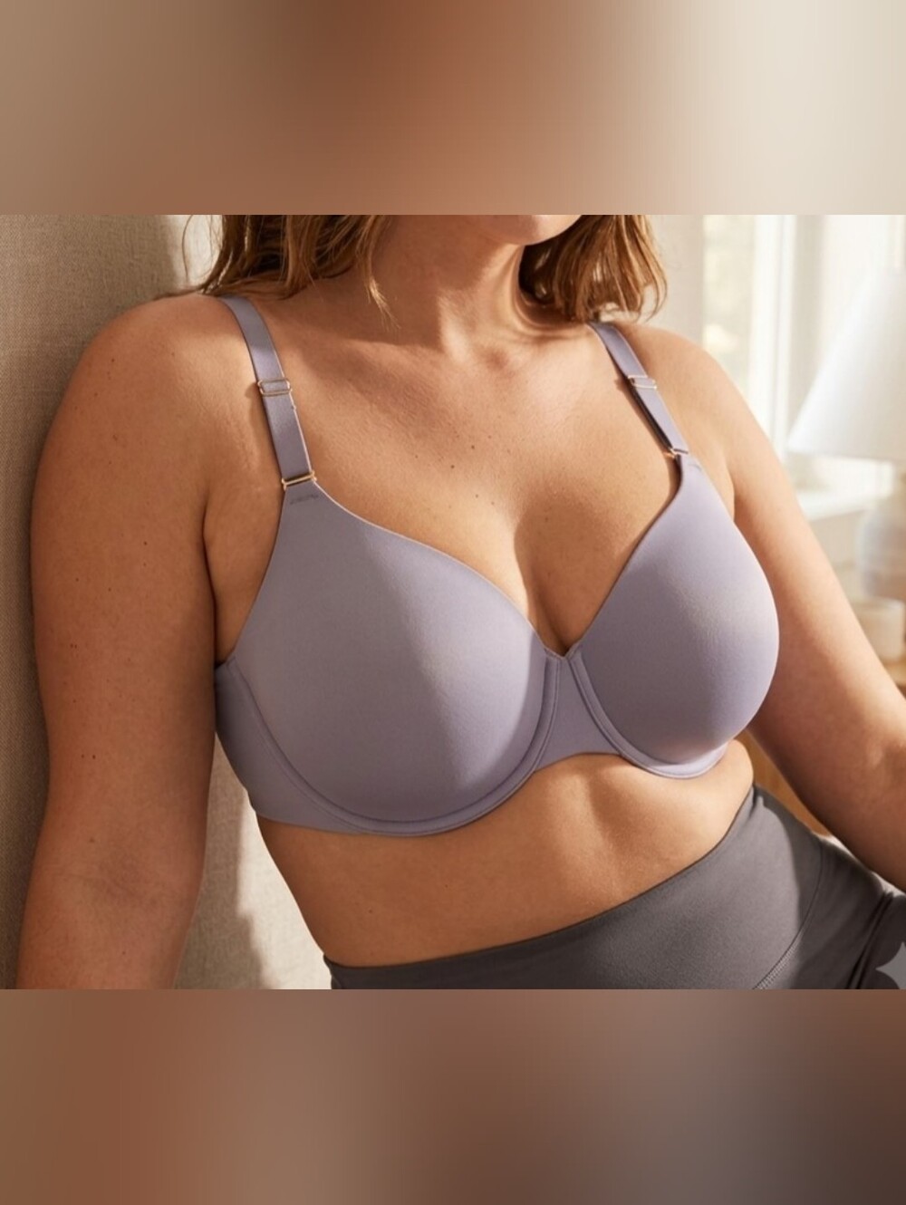 THRID LOVE Size 36F. Smooth T-Shirt Underwire Bra in Lavender